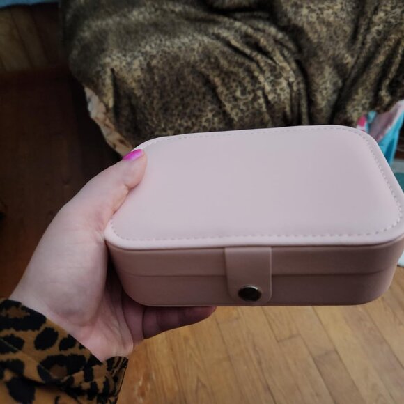 Women Jewelry Box Portable Mini Travel Case Display Storage Holder Boxes PINK - Picture 6 of 6